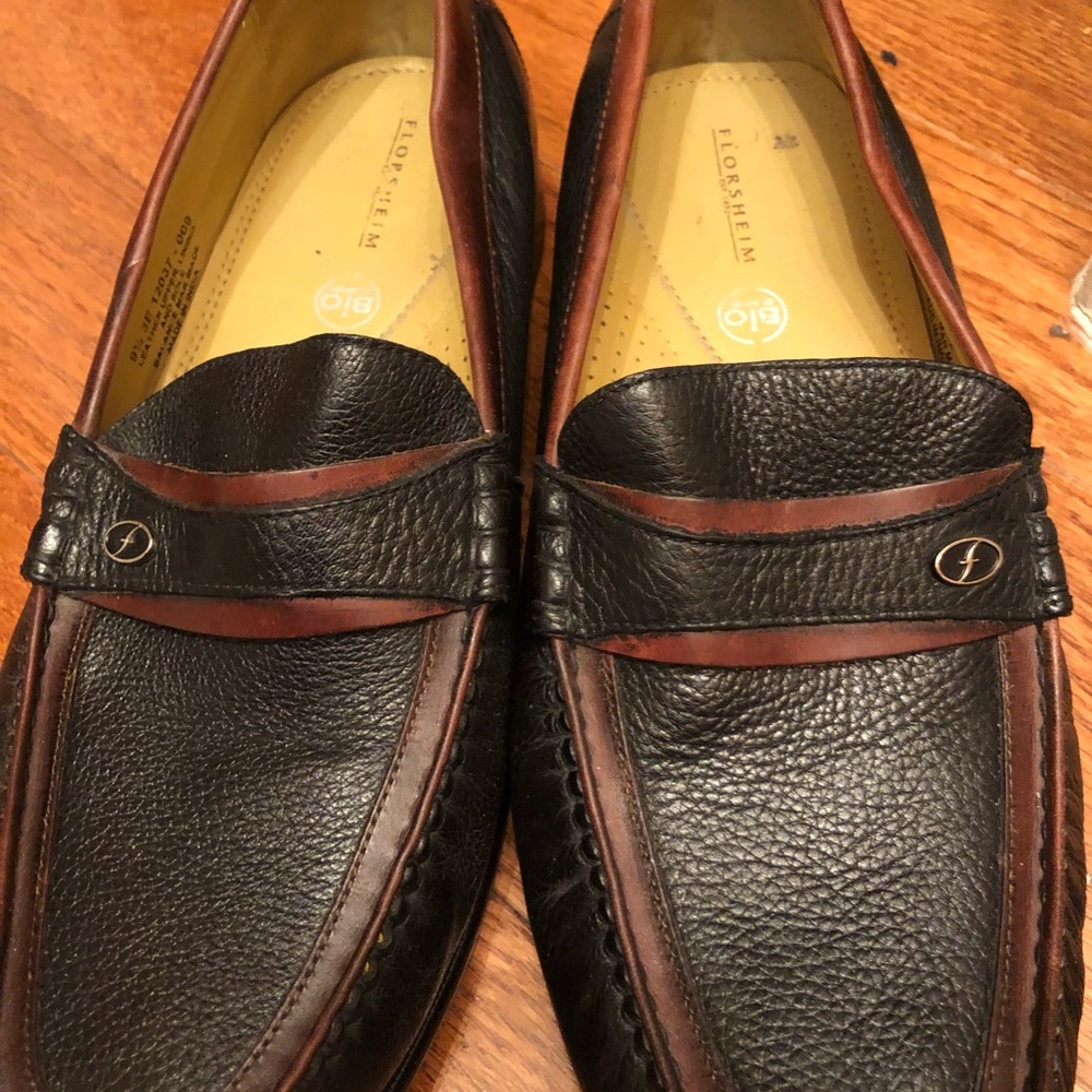 Florsheim black leather shoes